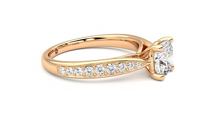 Taylor & Hart Aria Cushion Engagement Ring 360 degree image 8