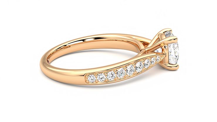 Taylor & Hart Aria Cushion Engagement Ring 360 degree image 10
