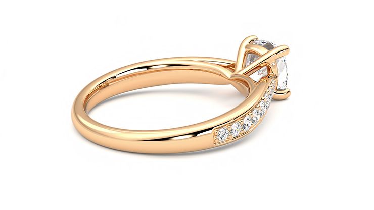 Taylor & Hart Aria Cushion Engagement Ring 360 degree image 12