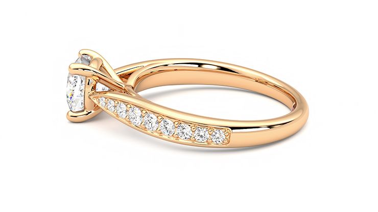 Taylor & Hart Aria Cushion Engagement Ring 360 degree image 20