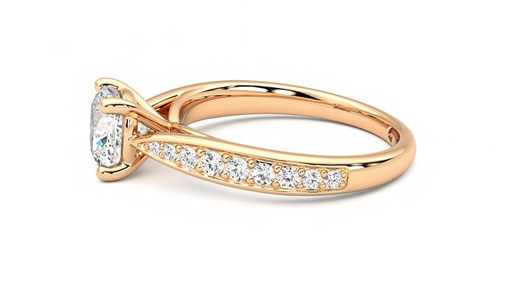 Taylor & Hart Aria Cushion Engagement Ring 360 degree image 21