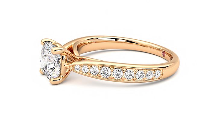 Taylor & Hart Aria Cushion Engagement Ring 360 degree image 22