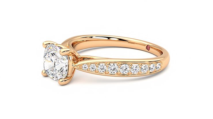 Taylor & Hart Aria Cushion Engagement Ring 360 degree image 23