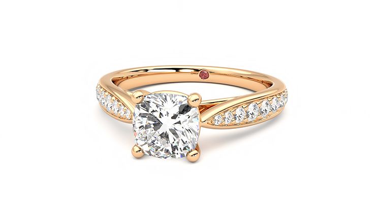 Taylor & Hart Aria Cushion Engagement Ring 360 degree image 27