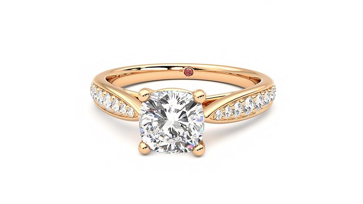 Taylor & Hart Aria Cushion Engagement Ring 360 degree image 28