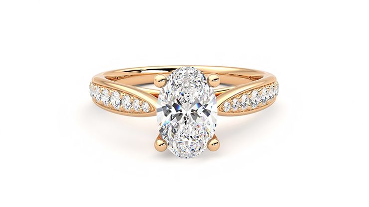 Taylor & Hart Aria Oval Engagement Ring 360 degree image 1