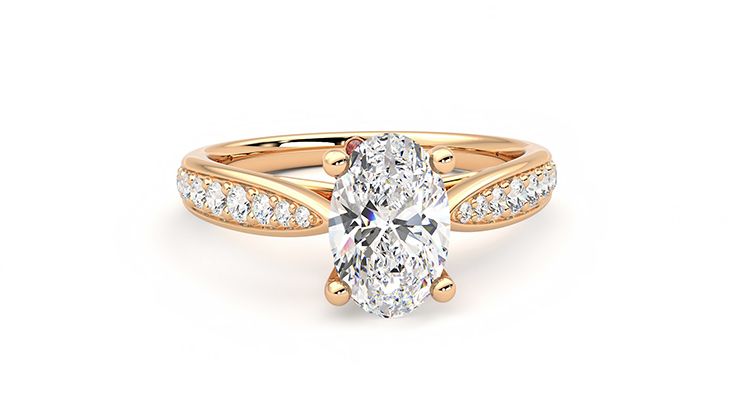Taylor & Hart Aria Oval Engagement Ring 360 degree image 2