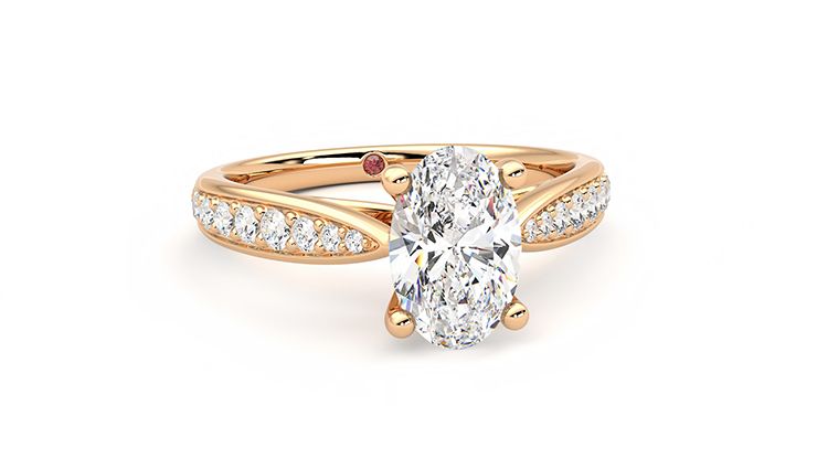 Taylor & Hart Aria Oval Engagement Ring 360 degree image 3