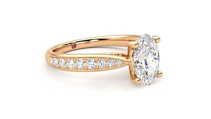 Taylor & Hart Aria Oval Engagement Ring 360 degree image 6