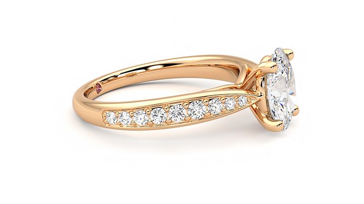 Taylor & Hart Aria Oval Engagement Ring 360 degree image 8