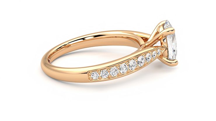 Taylor & Hart Aria Oval Engagement Ring 360 degree image 10