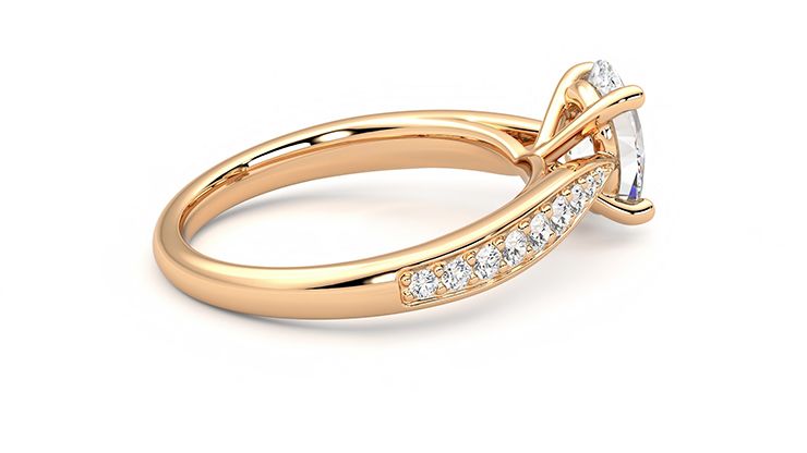 Taylor & Hart Aria Oval Engagement Ring 360 degree image 11