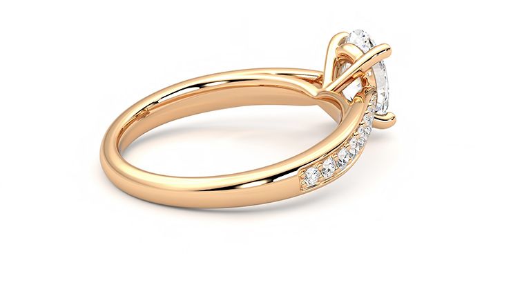 Taylor & Hart Aria Oval Engagement Ring 360 degree image 12
