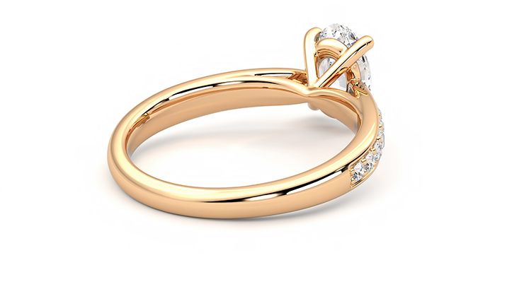Taylor & Hart Aria Oval Engagement Ring 360 degree image 13