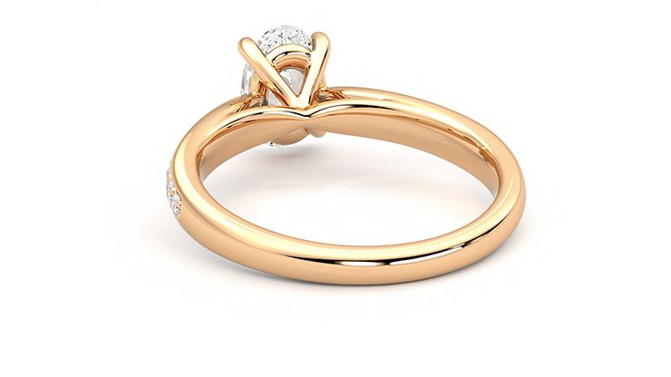 Taylor & Hart Aria Oval Engagement Ring 360 degree image 16