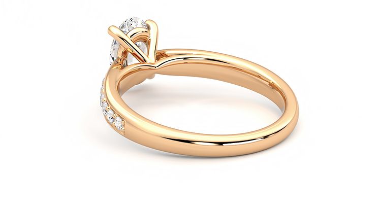 Taylor & Hart Aria Oval Engagement Ring 360 degree image 17