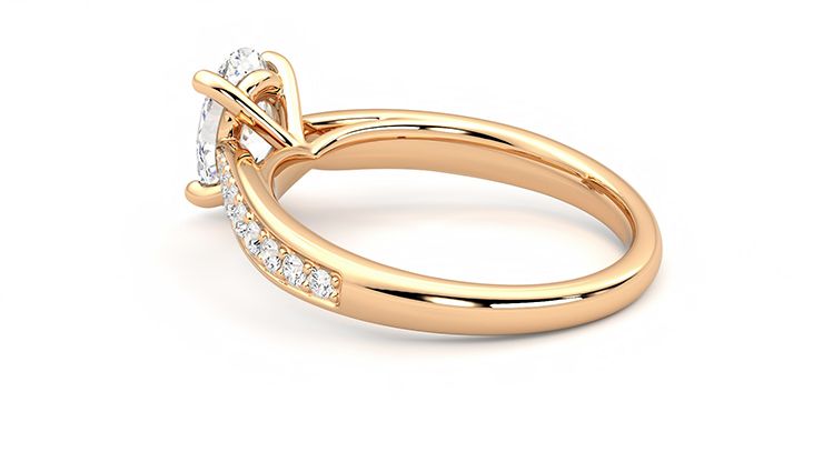 Taylor & Hart Aria Oval Engagement Ring 360 degree image 18