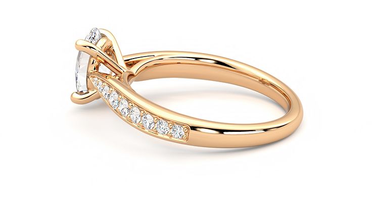 Taylor & Hart Aria Oval Engagement Ring 360 degree image 19