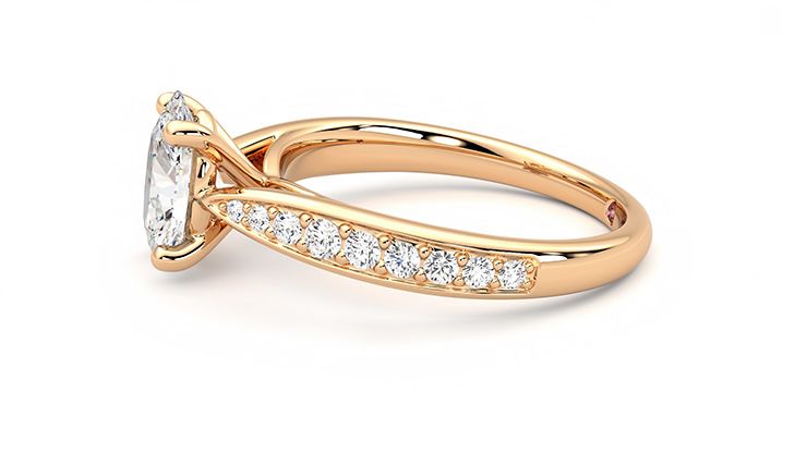 Taylor & Hart Aria Oval Engagement Ring 360 degree image 21