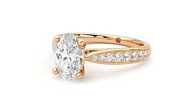 Taylor & Hart Aria Oval Engagement Ring 360 degree image 25