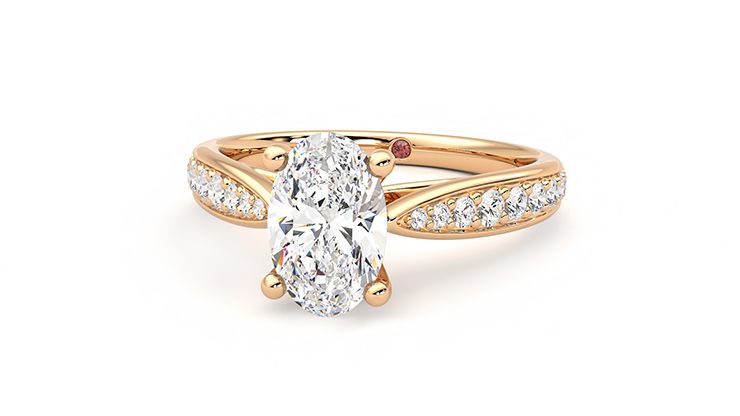 Taylor & Hart Aria Oval Engagement Ring 360 degree image 27