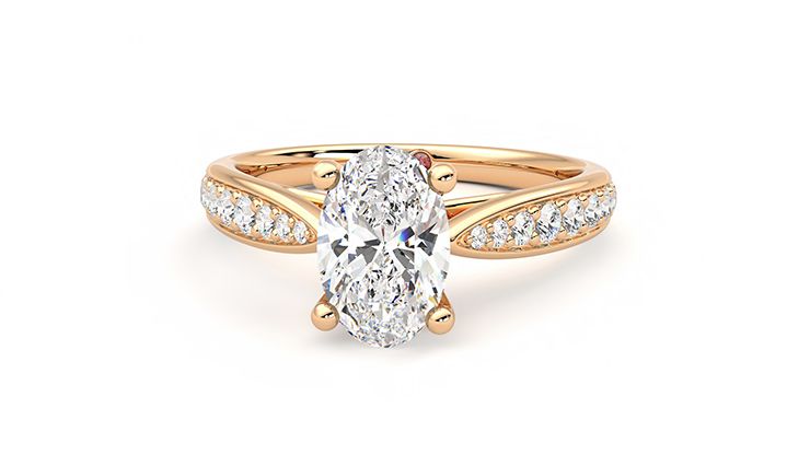 Taylor & Hart Aria Oval Engagement Ring 360 degree image 28