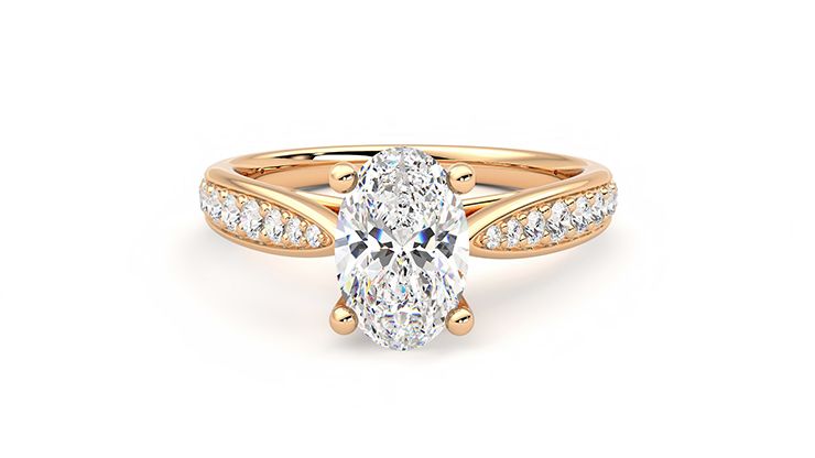 Taylor & Hart Aria Oval Engagement Ring 360 degree image 29