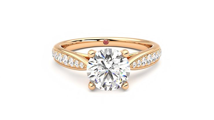 Taylor & Hart Aria Round Engagement Ring 360 degree image 1