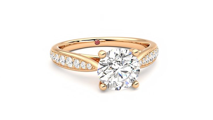 Taylor & Hart Aria Round Engagement Ring 360 degree image 3