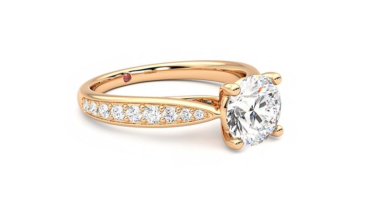 Taylor & Hart Aria Round Engagement Ring 360 degree image 6