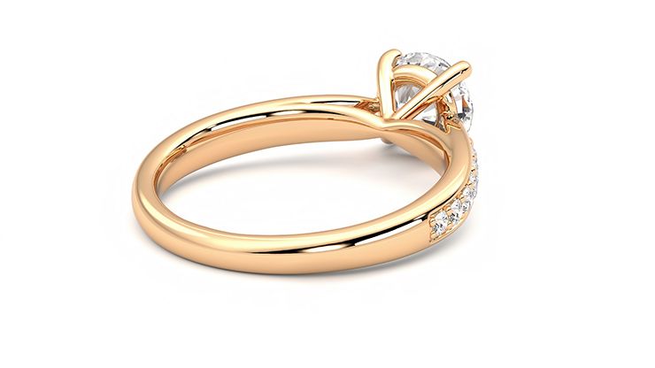 Taylor & Hart Aria Round Engagement Ring 360 degree image 13