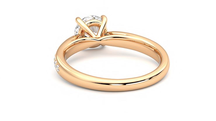 Taylor & Hart Aria Round Engagement Ring 360 degree image 16
