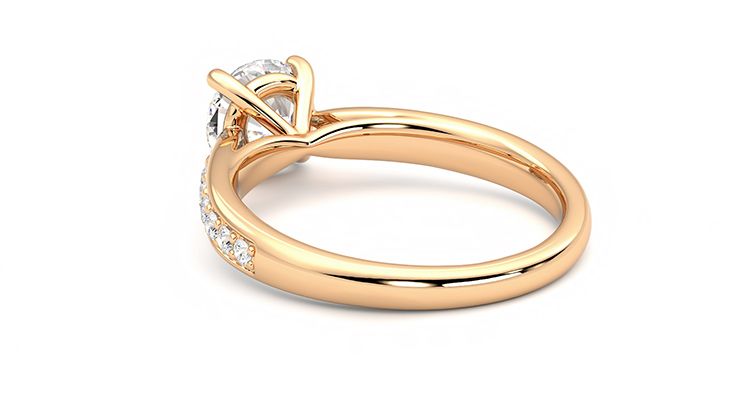 Taylor & Hart Aria Round Engagement Ring 360 degree image 17
