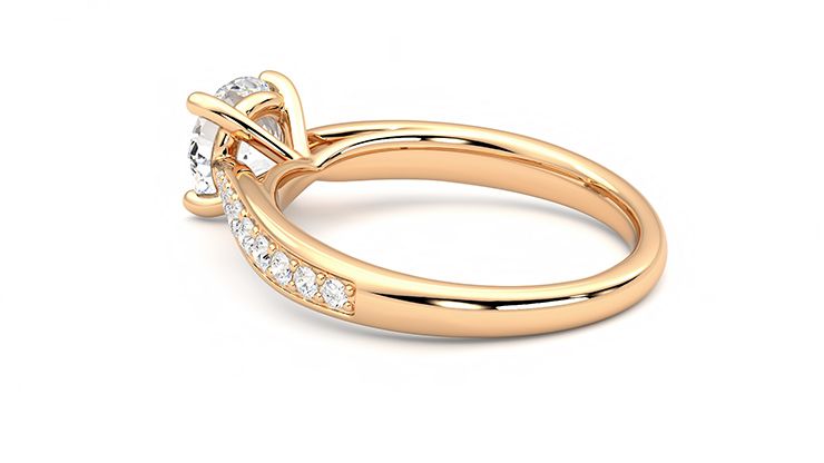 Taylor & Hart Aria Round Engagement Ring 360 degree image 18