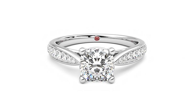 Taylor & Hart Aria Cushion Engagement Ring 360 degree image 0