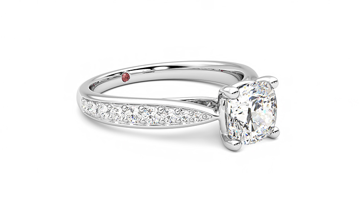Taylor & Hart Aria Cushion Engagement Ring 360 degree image 6
