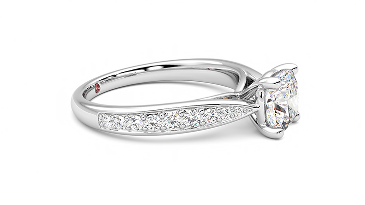 Taylor & Hart Aria Cushion Engagement Ring 360 degree image 8