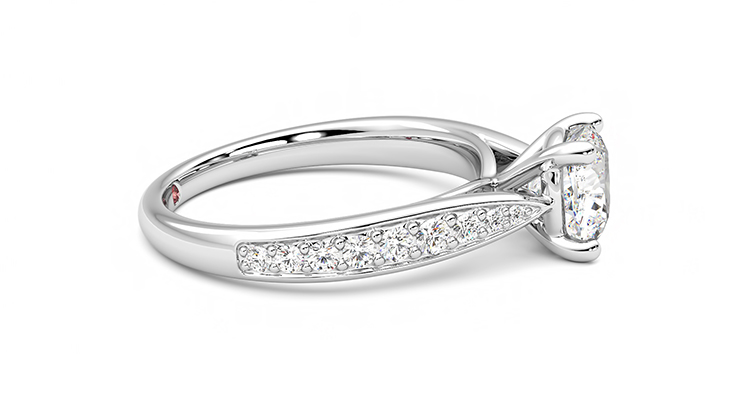 Taylor & Hart Aria Cushion Engagement Ring 360 degree image 9