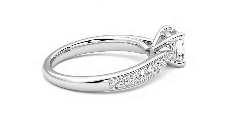 Taylor & Hart Aria Cushion Engagement Ring 360 degree image 11