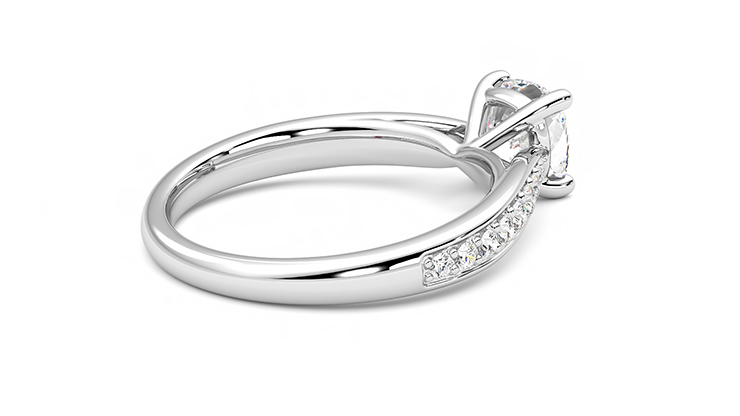 Taylor & Hart Aria Cushion Engagement Ring 360 degree image 12