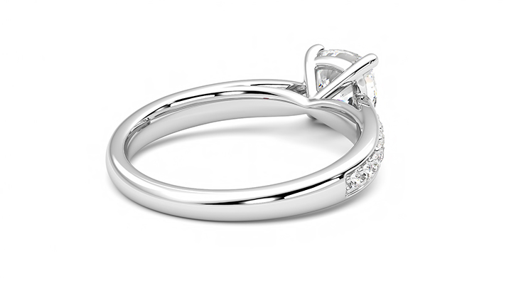 Taylor & Hart Aria Cushion Engagement Ring 360 degree image 13