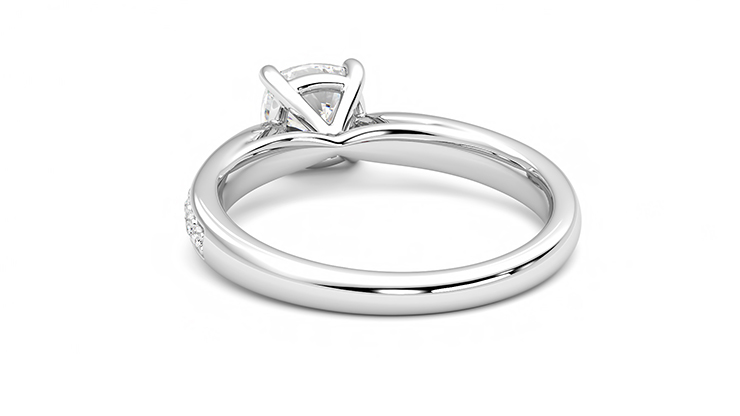 Taylor & Hart Aria Cushion Engagement Ring 360 degree image 16
