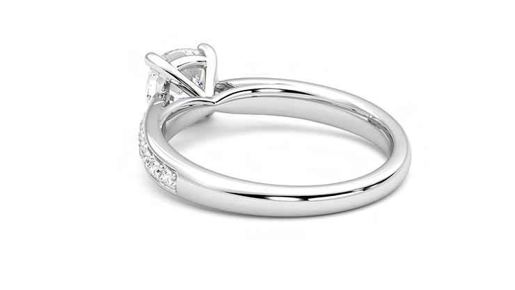 Taylor & Hart Aria Cushion Engagement Ring 360 degree image 17