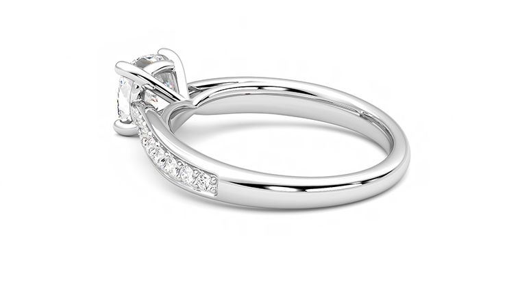 Taylor & Hart Aria Cushion Engagement Ring 360 degree image 18