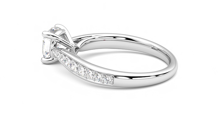 Taylor & Hart Aria Cushion Engagement Ring 360 degree image 19