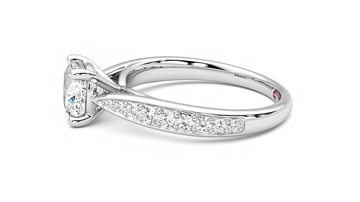 Taylor & Hart Aria Cushion Engagement Ring 360 degree image 21