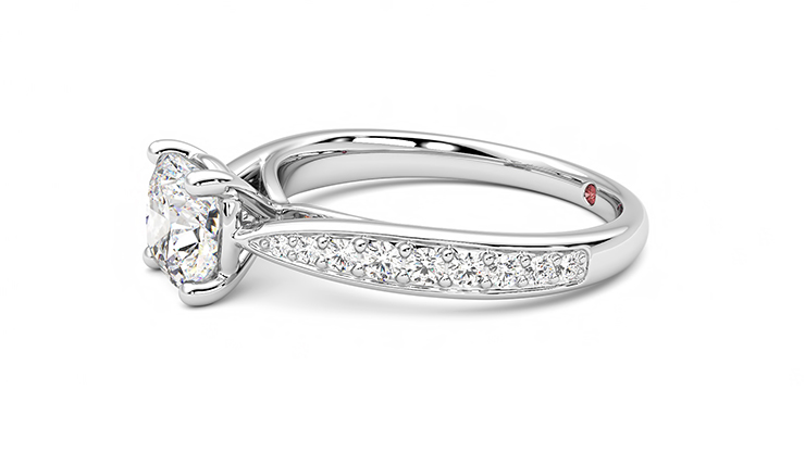 Taylor & Hart Aria Cushion Engagement Ring 360 degree image 22