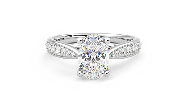 Taylor & Hart Aria Oval Engagement Ring 360 detail 01