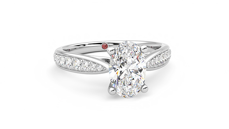 Taylor & Hart Aria Oval Engagement Ring 360 degree image 3