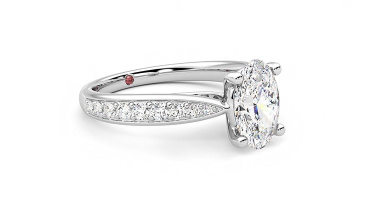 Taylor & Hart Aria Oval Engagement Ring 360 degree image 6